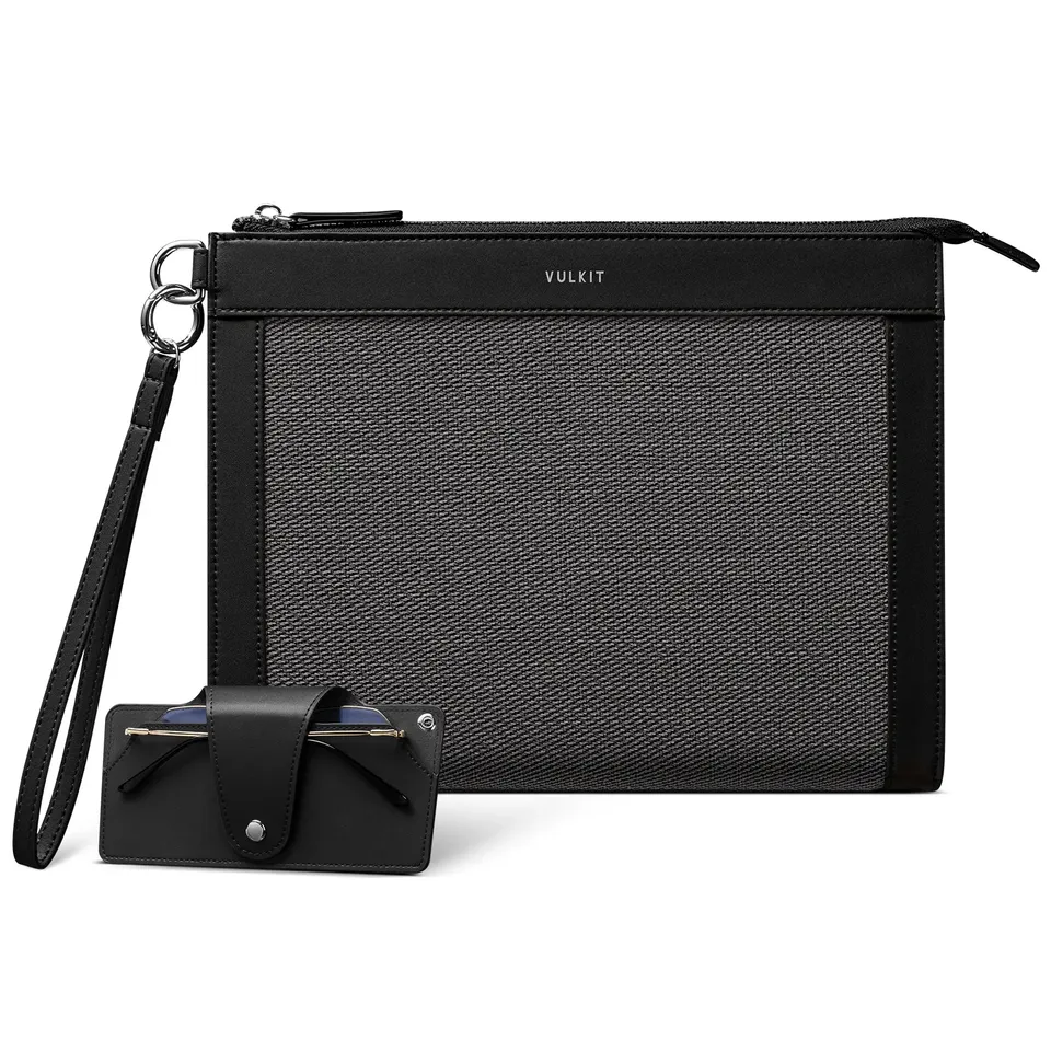 Vulkit VB105 Pochette Uomo Nera con Portaocchiali
