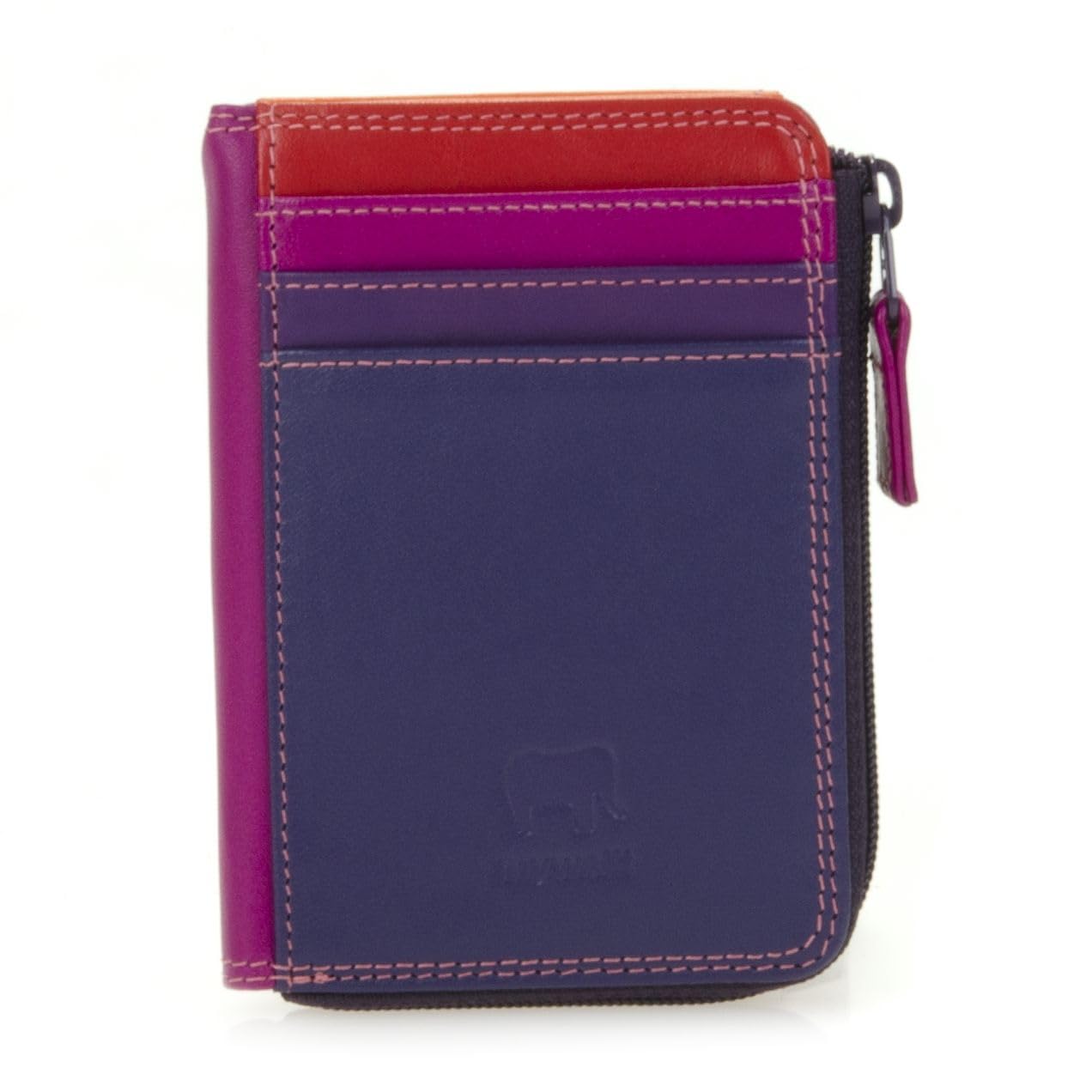 Mywalit Milano portamonete pelle sangria multi zip