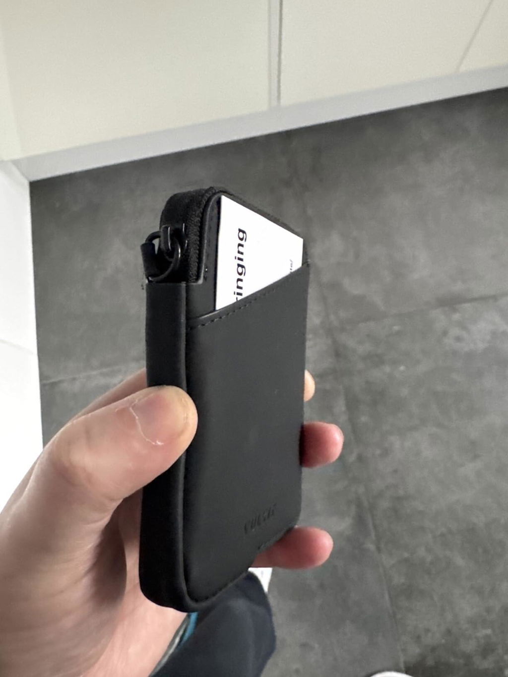 VULKIT VW113 portacarte RFID pelle nero slim
