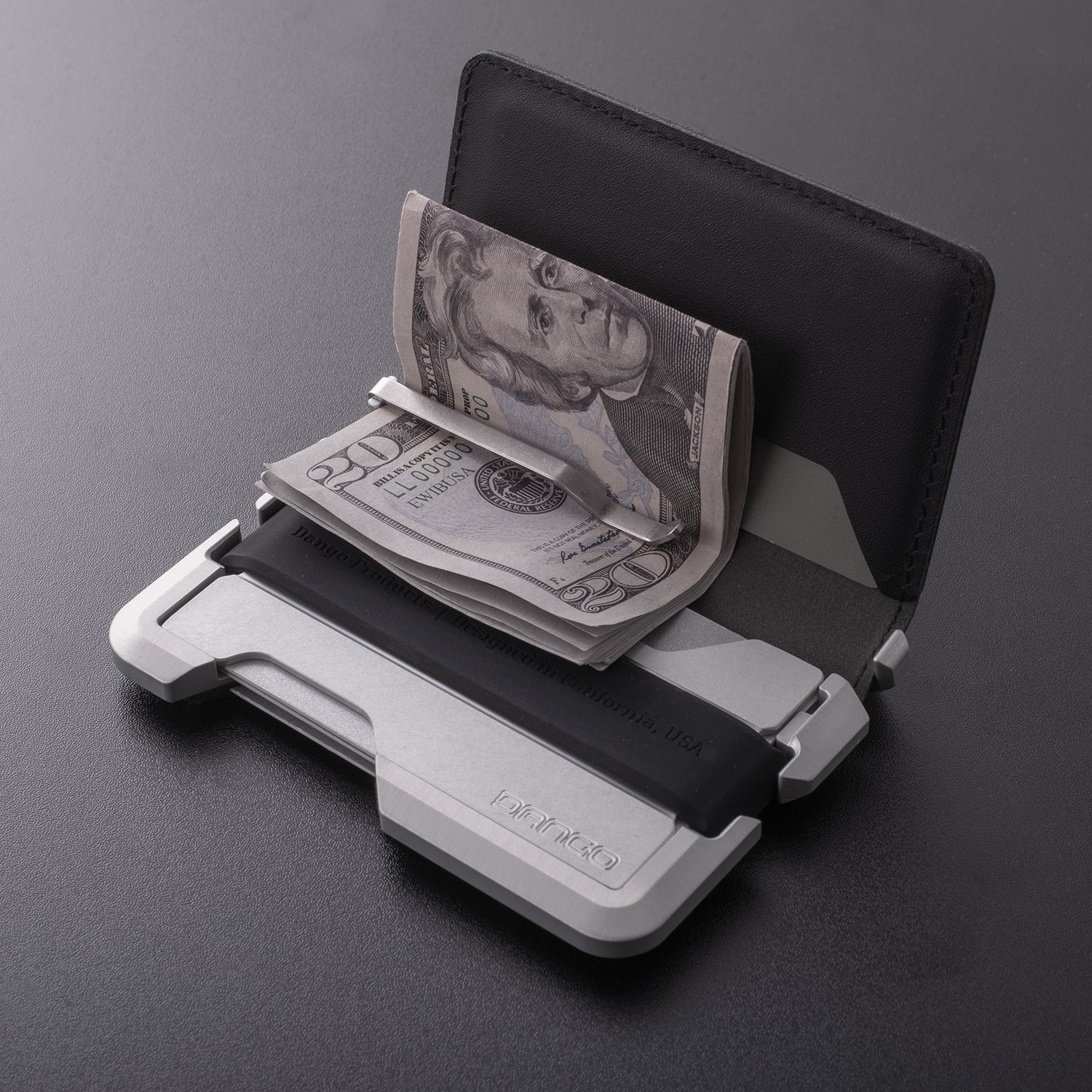 Dango Pocket Clip XL fermasoldi alluminio Satin Silver