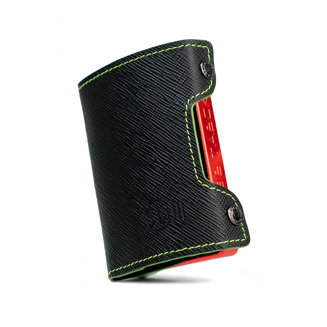 Be Tasck Saffiano Nero Verde portafoglio frame