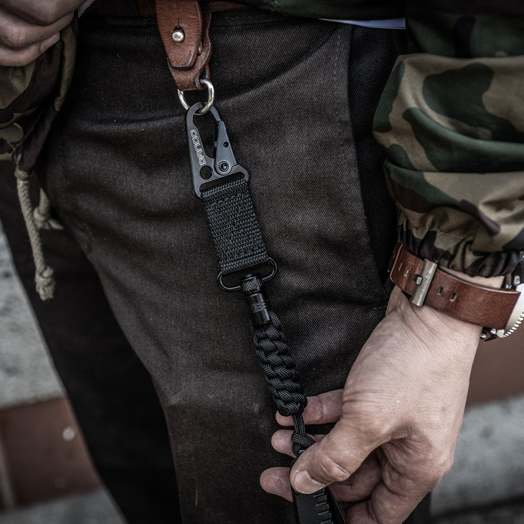 Dango Quick Release Tether cordino paracord nero sgancio rapido