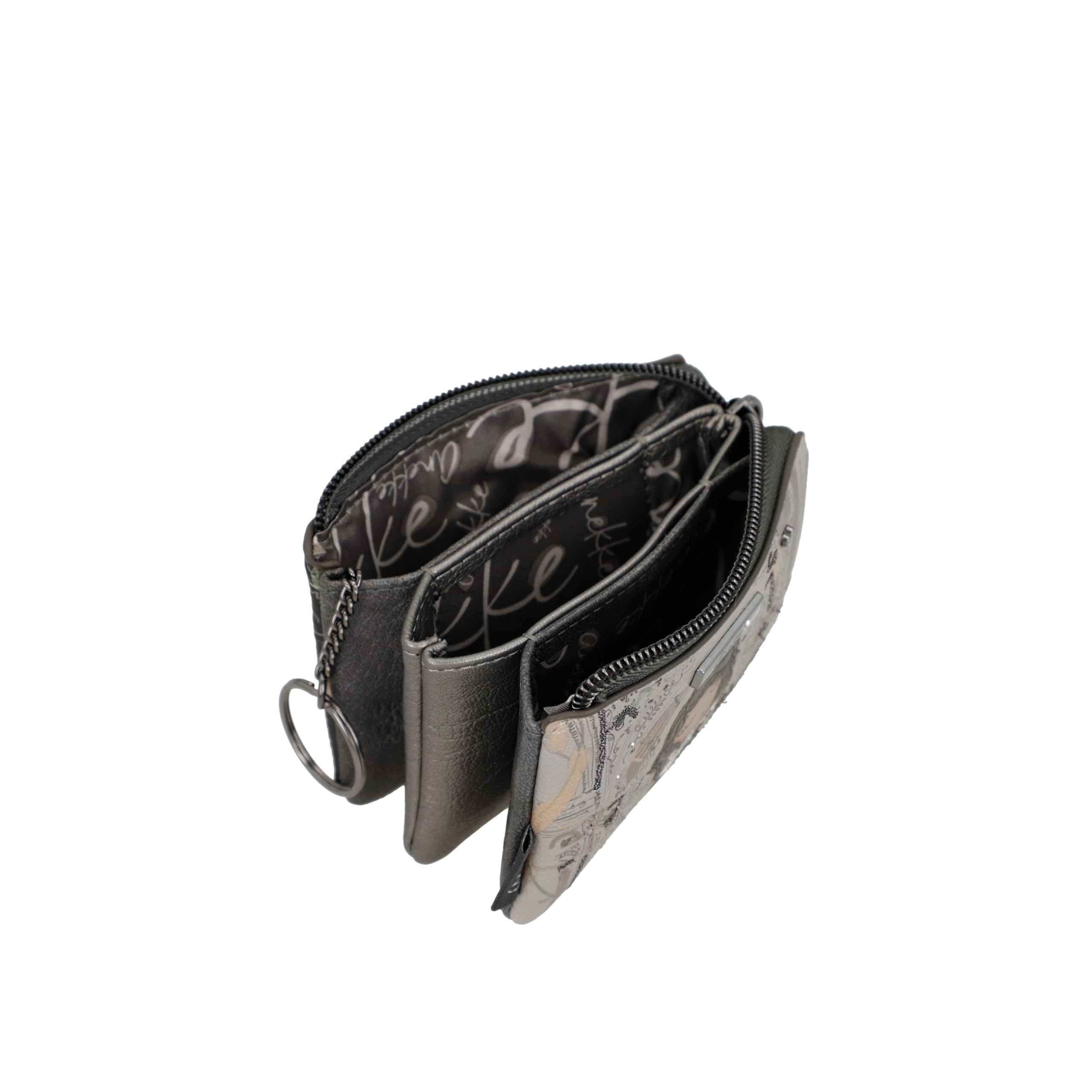 Anekke Orchestra Portachiavi 3 Scomparti Grigio 12 cm