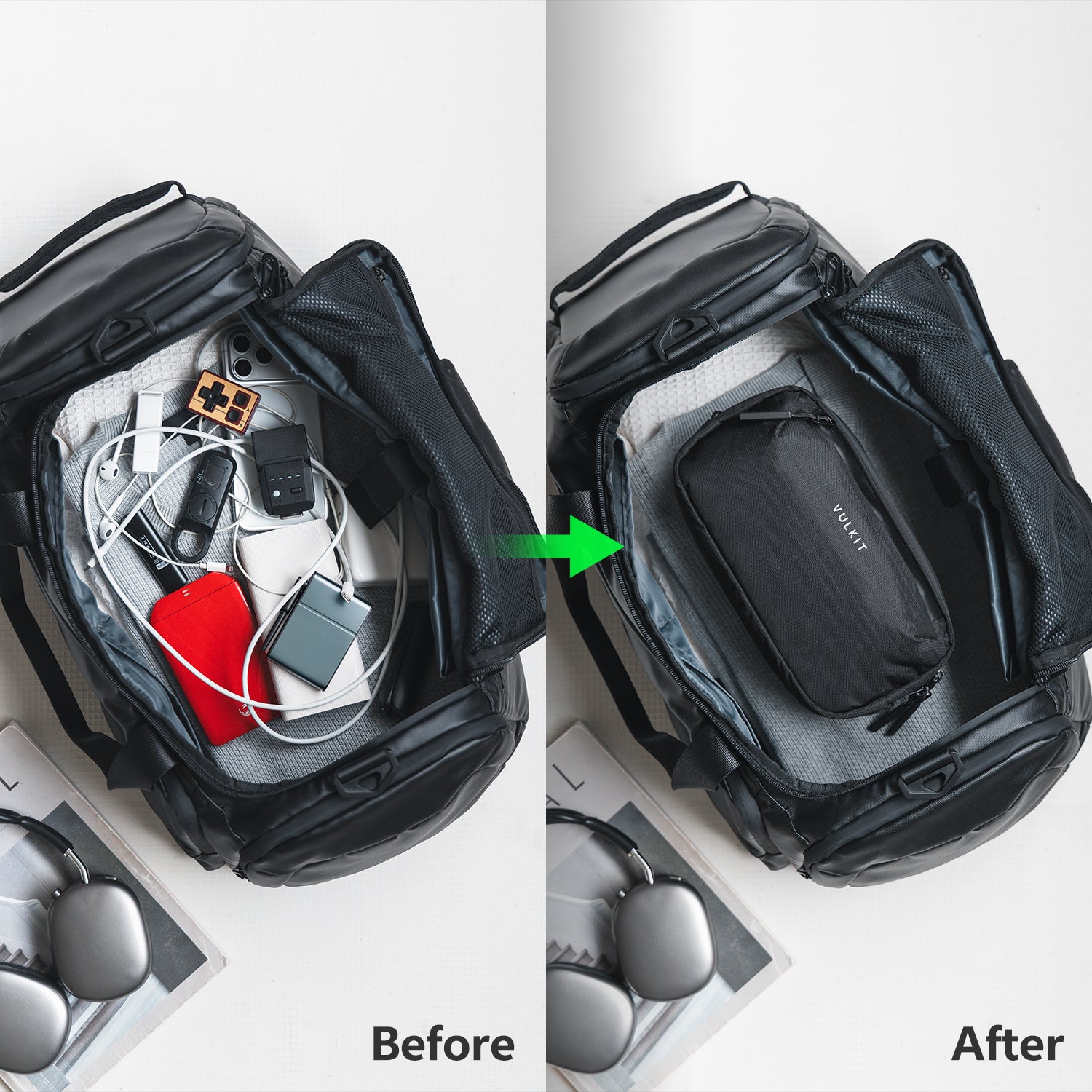 VULKIT VB117 Organizer Tech Nero Leggero