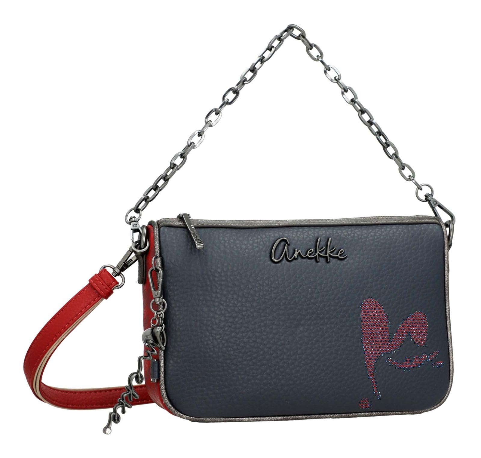 Anekke Essentials Borsa a Tracolla Blu Marino Stampa Fiori