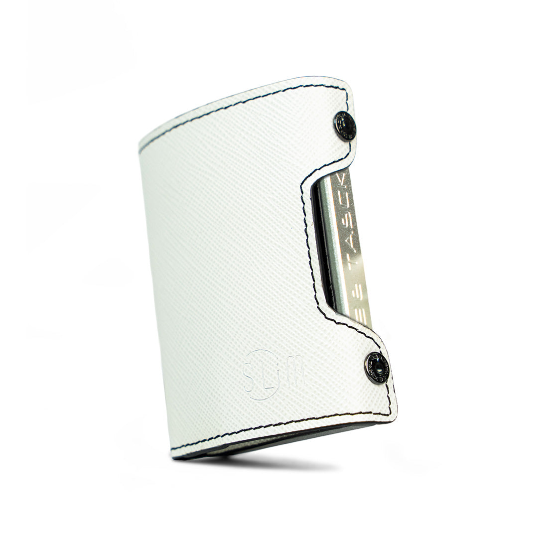SLim Be Tasck Saffiano Bianco Nero Frame Nero