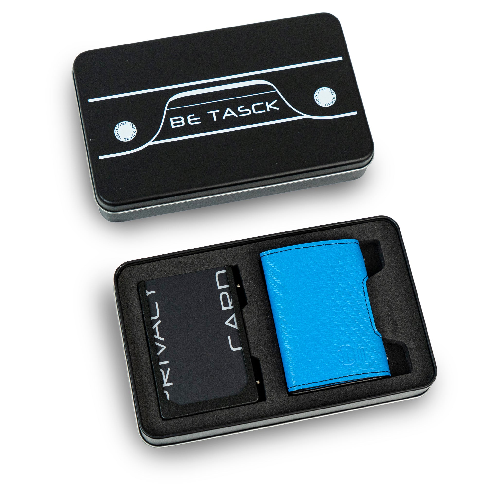 SLim Be Tasck Carbon Portafoglio Frame Azzurro compatto RFID