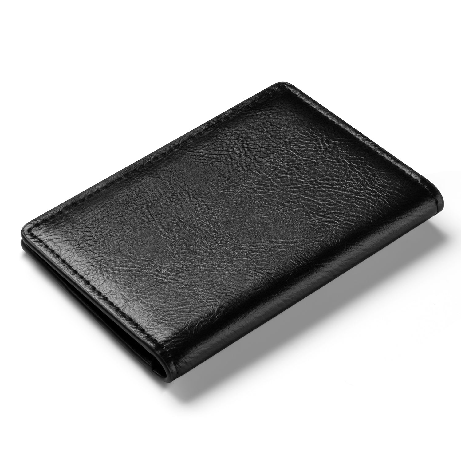 VULKIT VW100 portafoglio pelle nero bifold 10 carte
