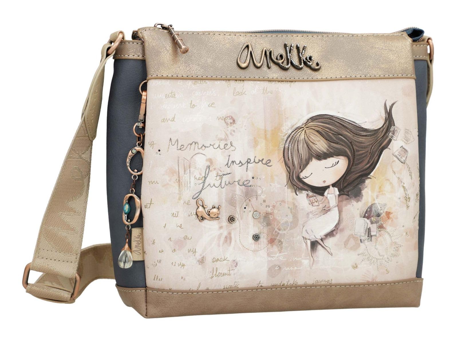 ANEKKE Memories borsa tracolla 3 scomparti 27x25x8