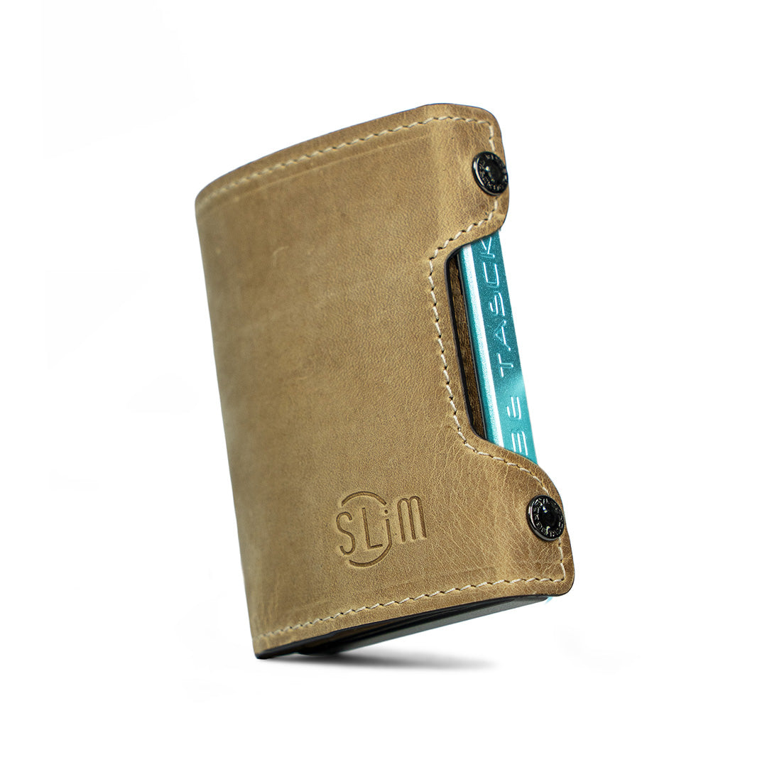 SLim Be Tasck Portafoglio Pelle Crazy Horse Sabbia frame