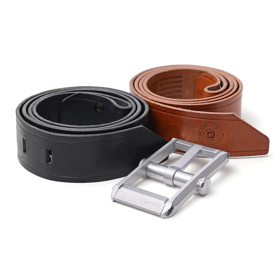 Dango Belts Belt Bundle cintura pelle nero + whiskey brown