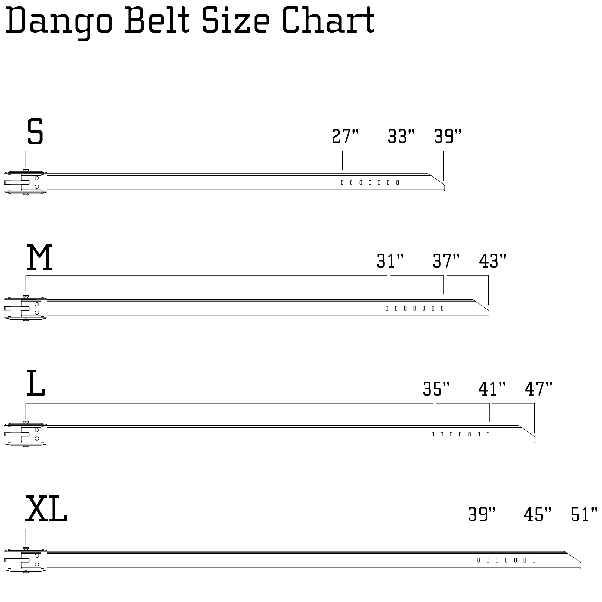 Dango Belts Belt Bundle cintura pelle nero + whiskey brown