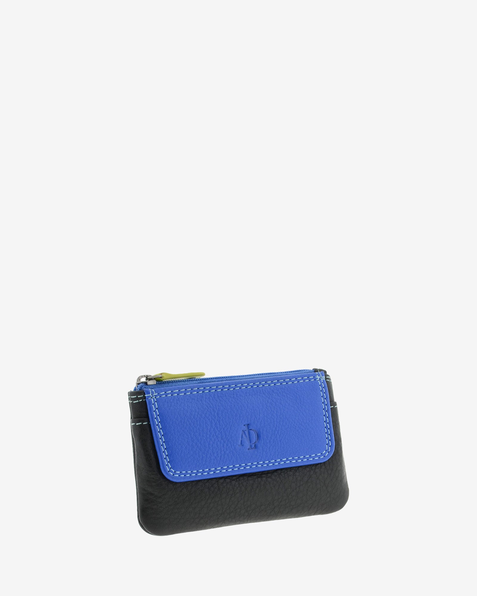 Adapell 8047 portamonete pelle nero doppia zip sottile