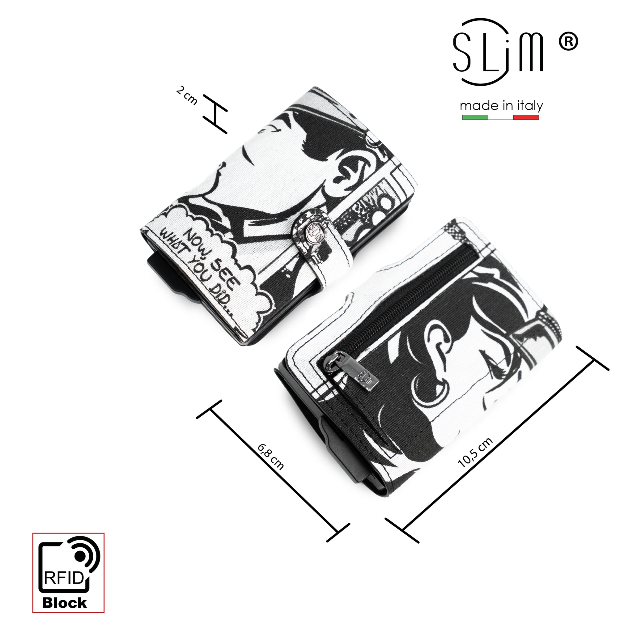 SLim Vera Pelle Portafoglio Comics Bacio Edizione Limitata