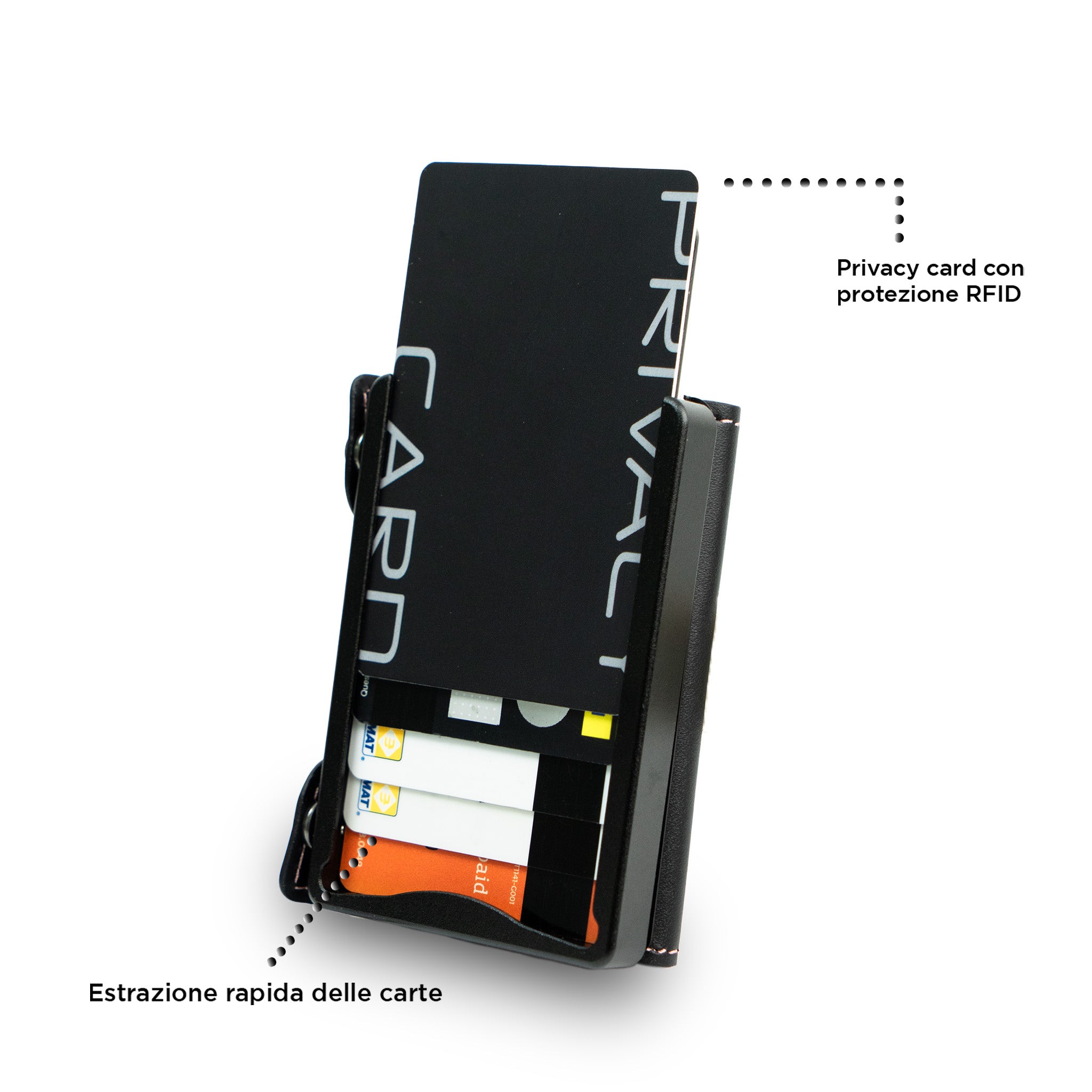 SLim Be Tasck portafoglio Bicolor Rosanero frame nero