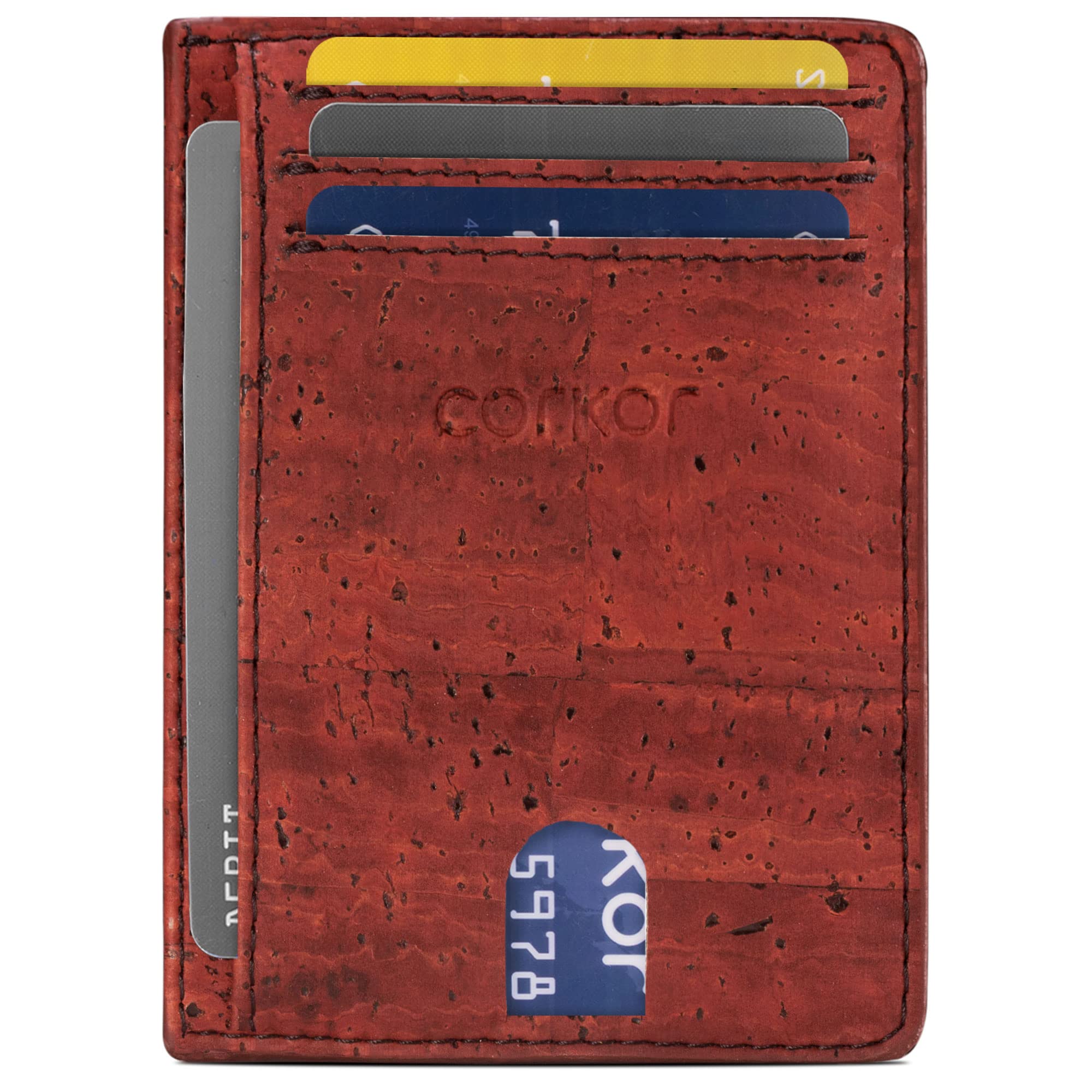 Corkor Wallets Portafoglio Sughero Marrone Chiaro Vegan RFID