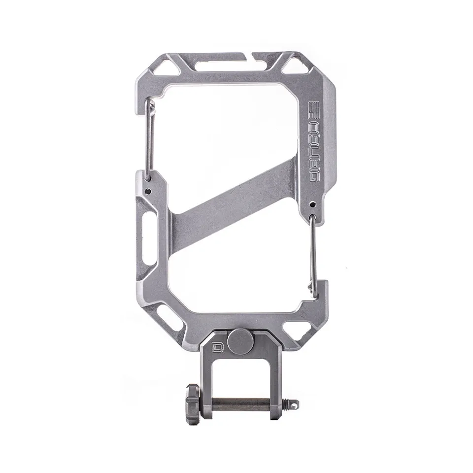 Dango Carabiner XL & Shackle Moschettone Satin Silver Alluminio