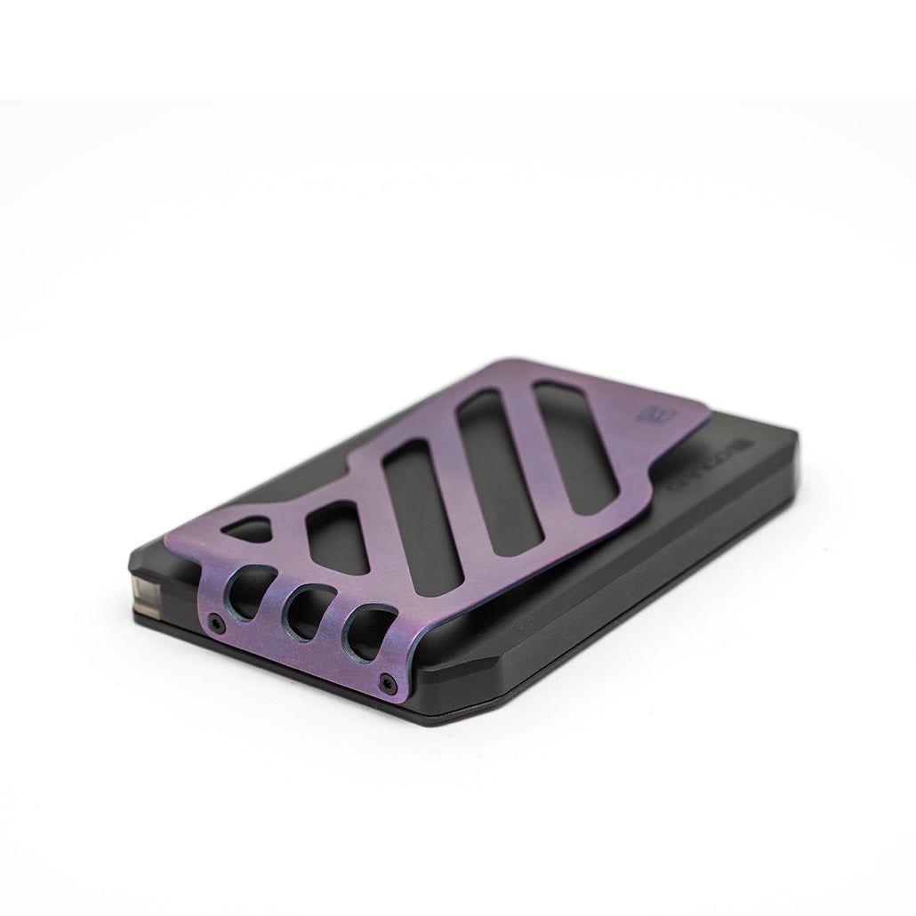 Dango SK1 Burple fermasoldi titanio clip nero 6 carte slim