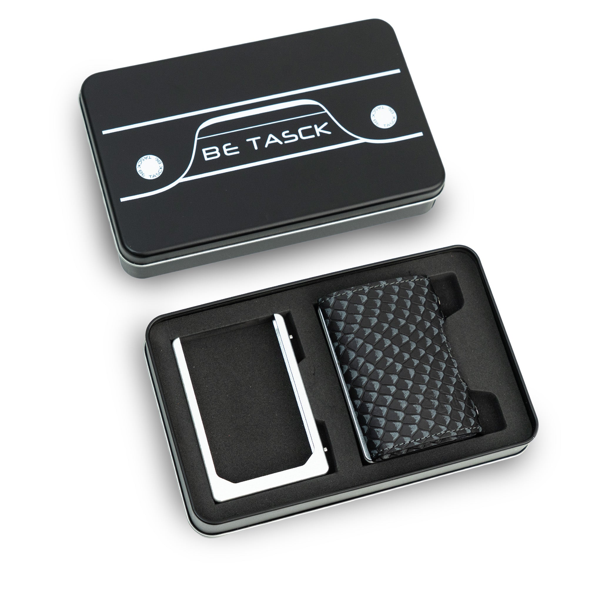 SLim Be Tasck portafoglio pelle stampa Squalo Blu