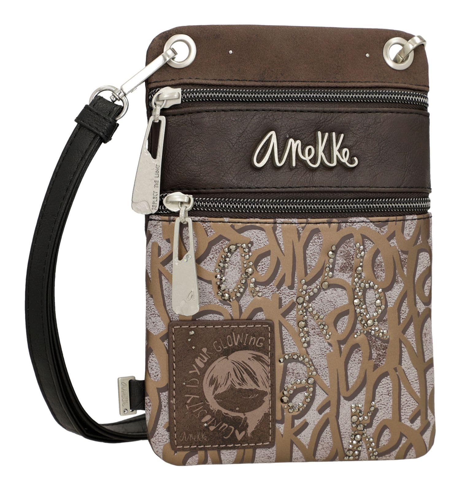 ANEKKE Outer Mantle mini tracolla marrone 15x23x2 cm