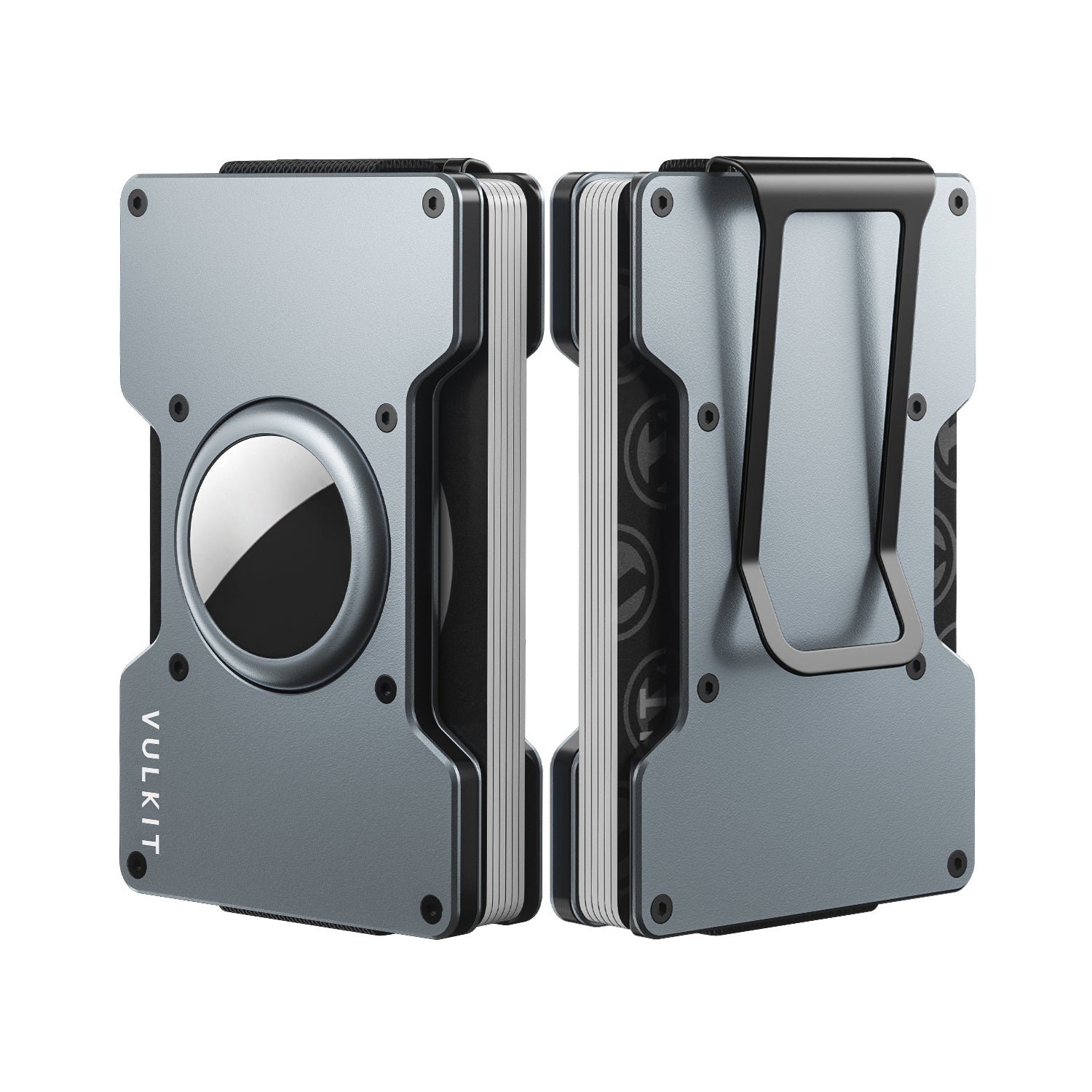 VULKIT VCL300 portafoglio metallo nero RFID 15 carte