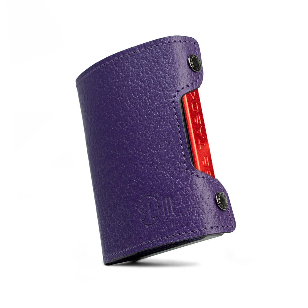 SLim Be Tasck Portafoglio Viola Pelle Cinghialino