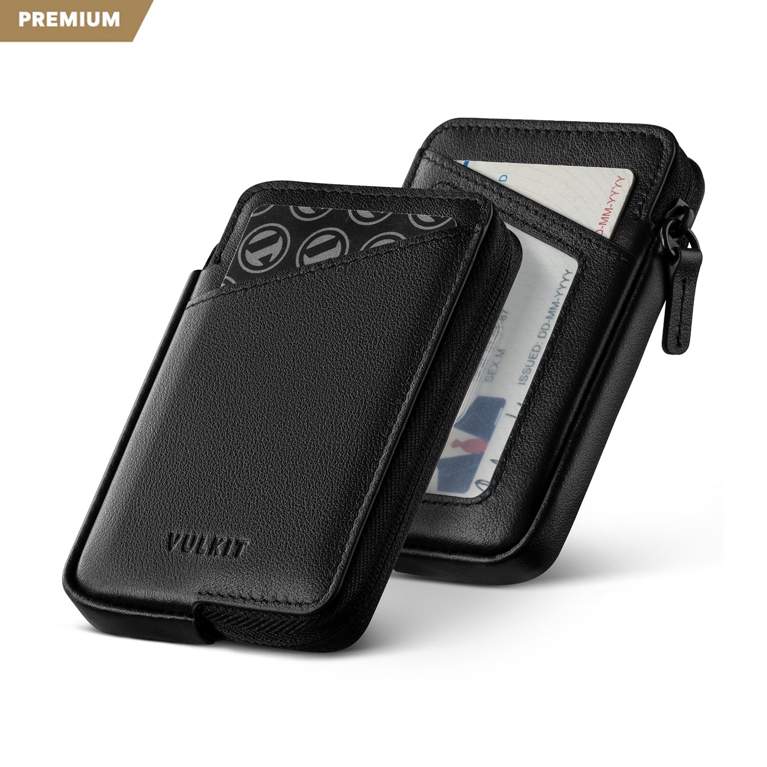 VULKIT VW113P portacarte pelle nero RFID 10 carte