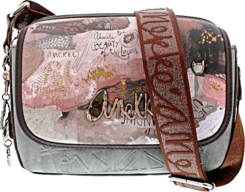Anekke Outer borsa a tracolla patta 24x18 cm marrone
