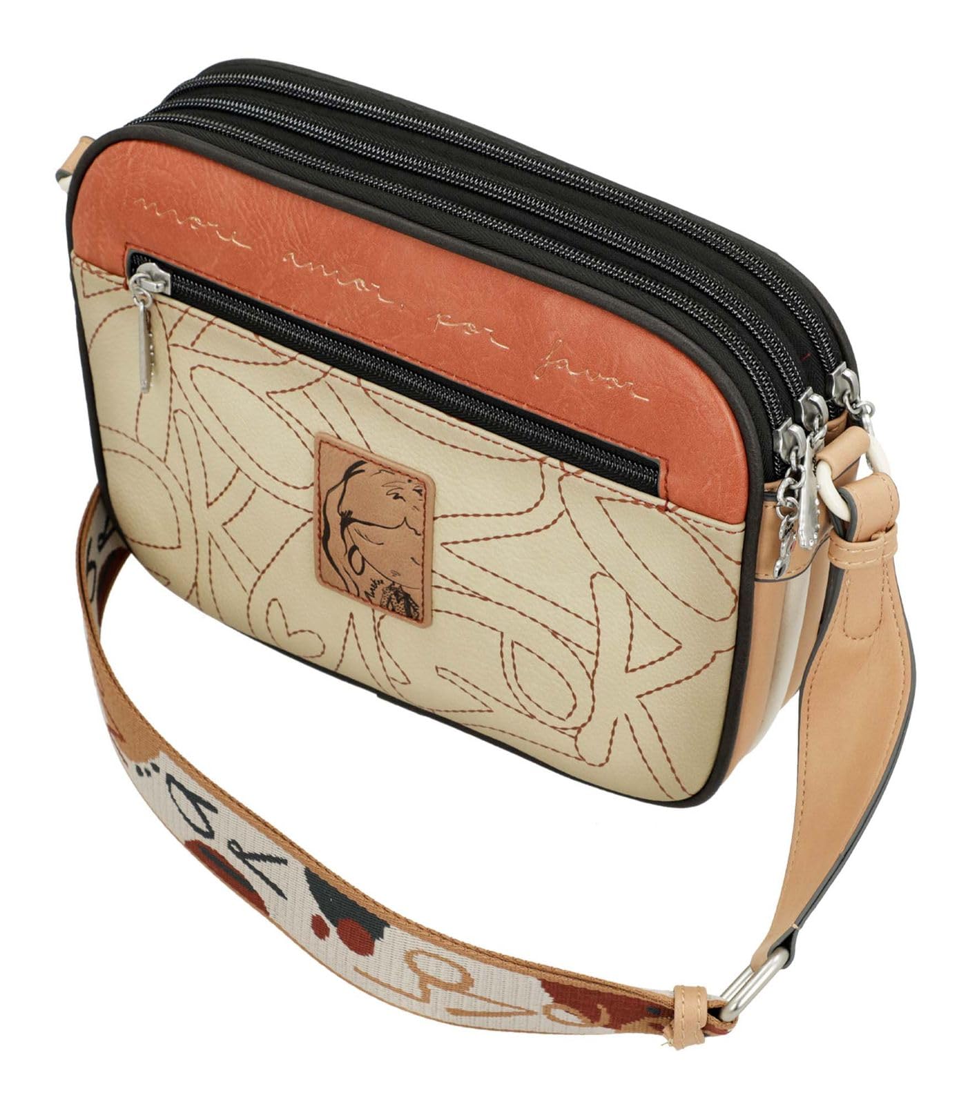 Anekke Alegria borsa a tracolla 3 scomparti 26 cm