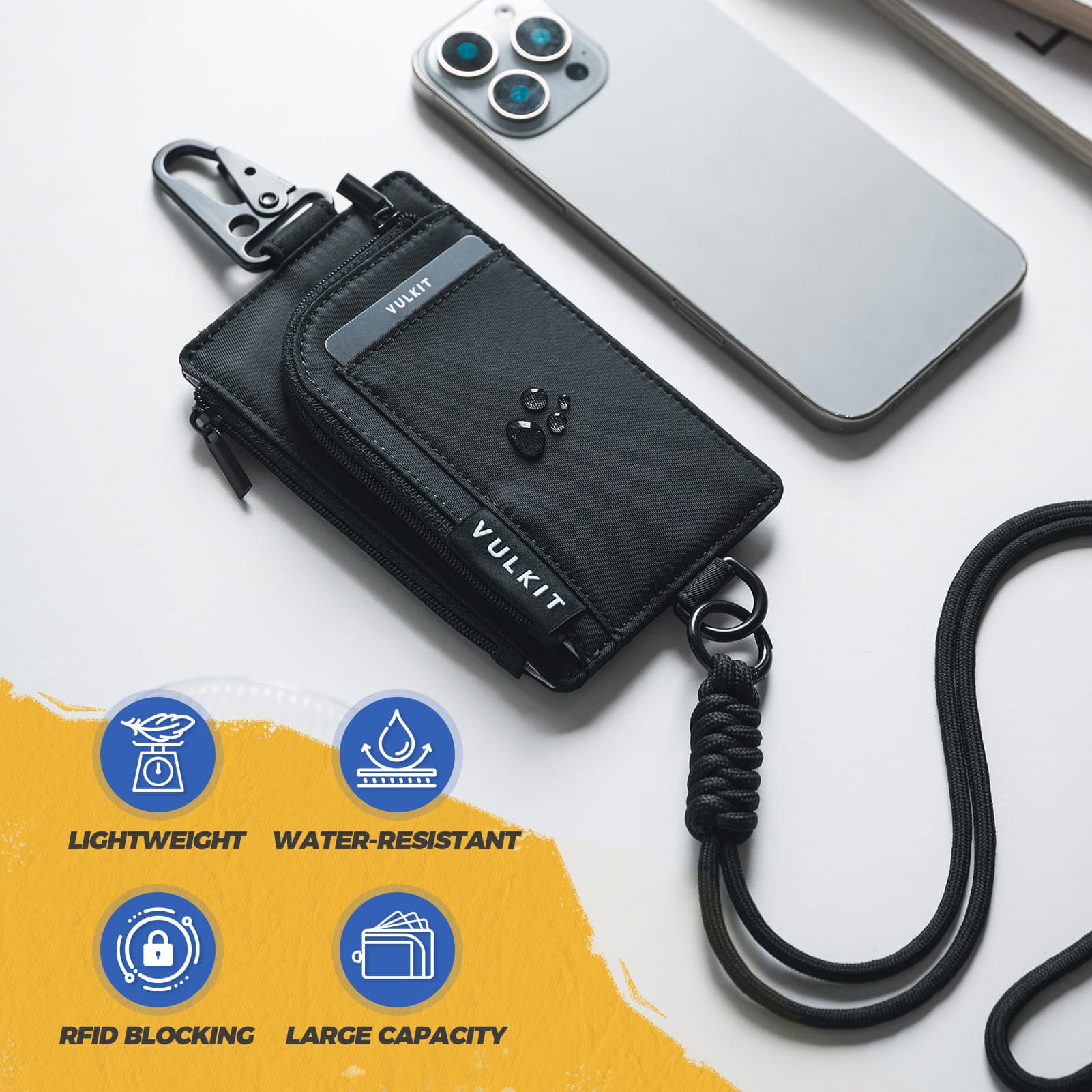 VULKIT Card Holders VW137 portacarte Shadow-Trek RFID