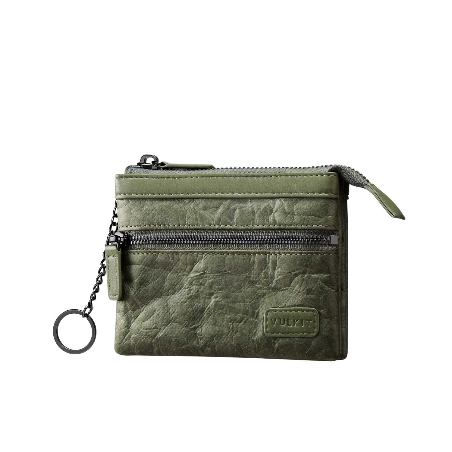 VULKIT VW112 porta carte zip impermeabile nero RFID portachiavi