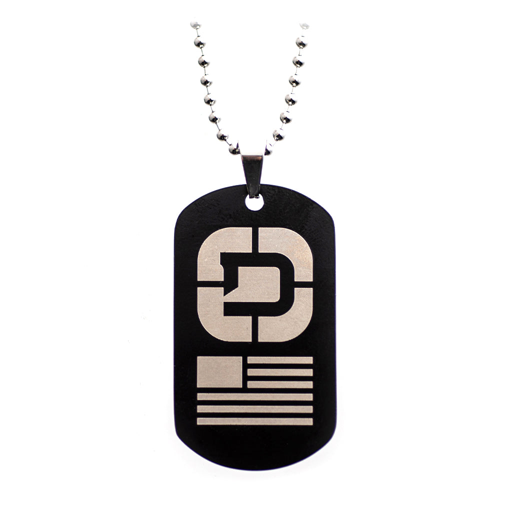 Dango Apparel Dog Tag piastrina acciaio nero 50 mm