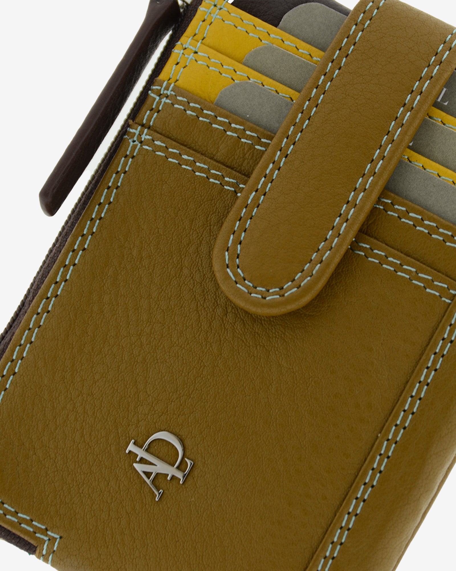 Adapell Affinità portamonete pelle bronzo doppia zip