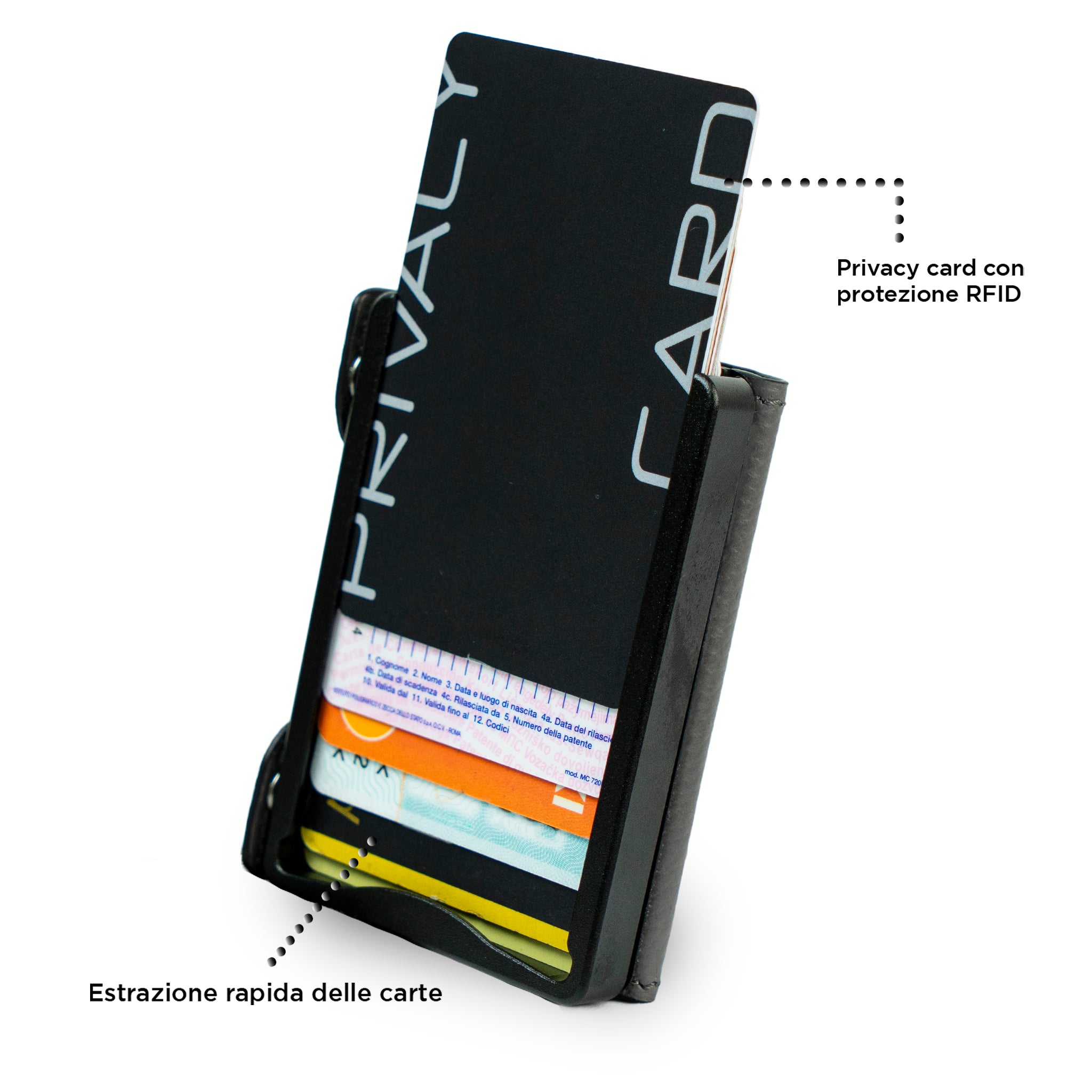 SLim Be Tasck portafoglio bottalato grigio frame nero