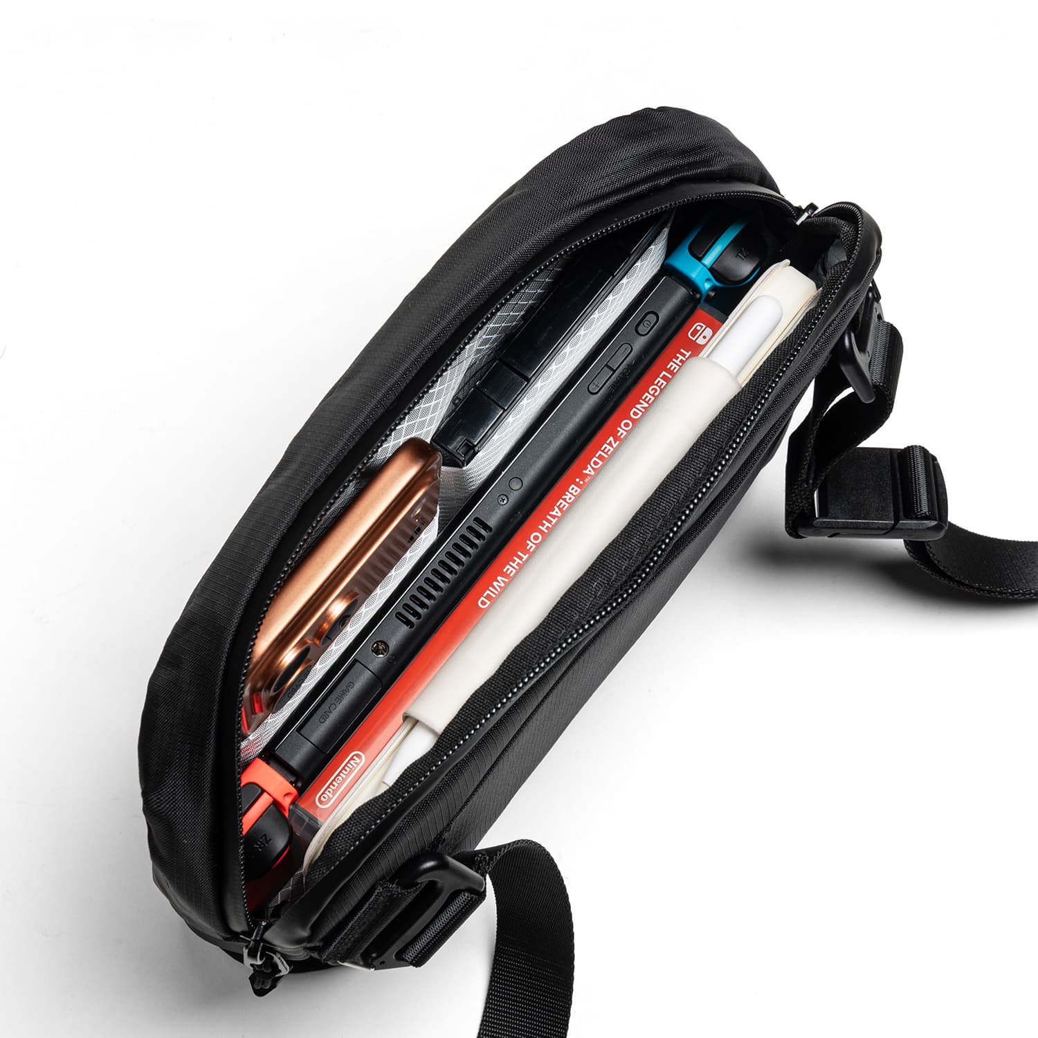 VULKIT VB116 City Flux borsa tracolla nera leggera impermeabile
