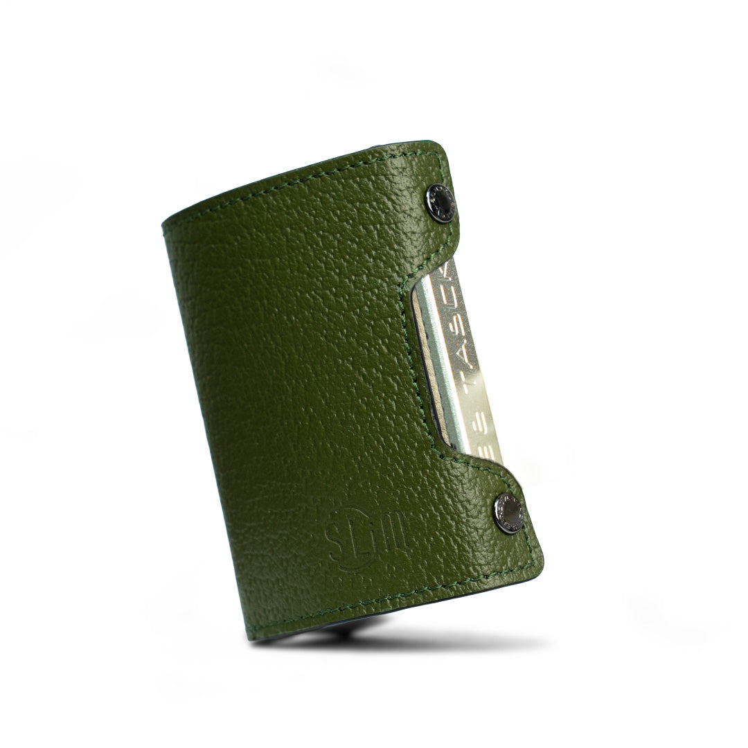 Be Tasck Cinghialino Verde Frame Nero portafoglio pelle RFID
