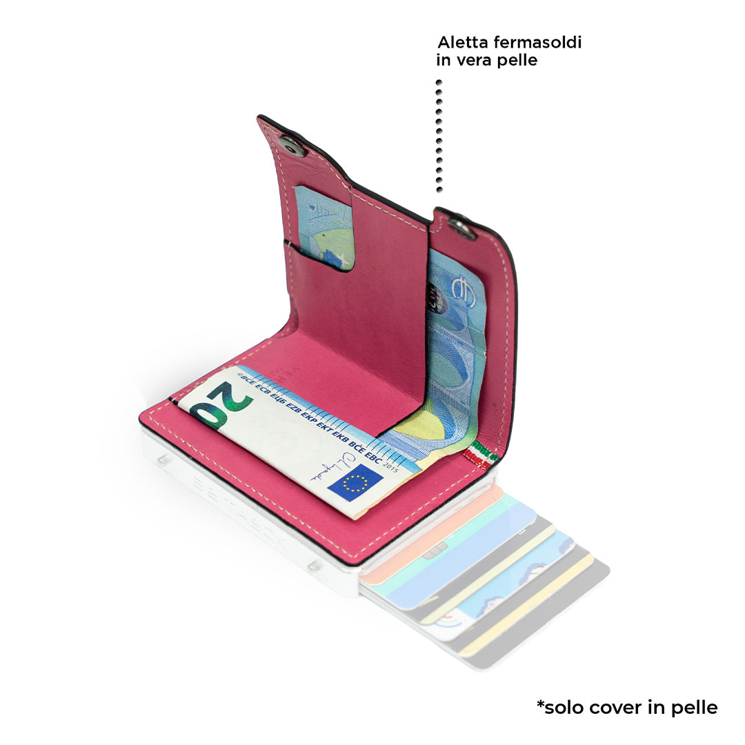 SLim Be Tasck cover fucsia pelle concia vegetale