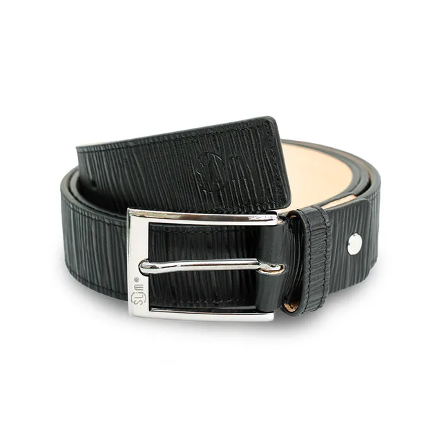 SLim Cinture Epi Nero 35mm cintura pelle uomo donna