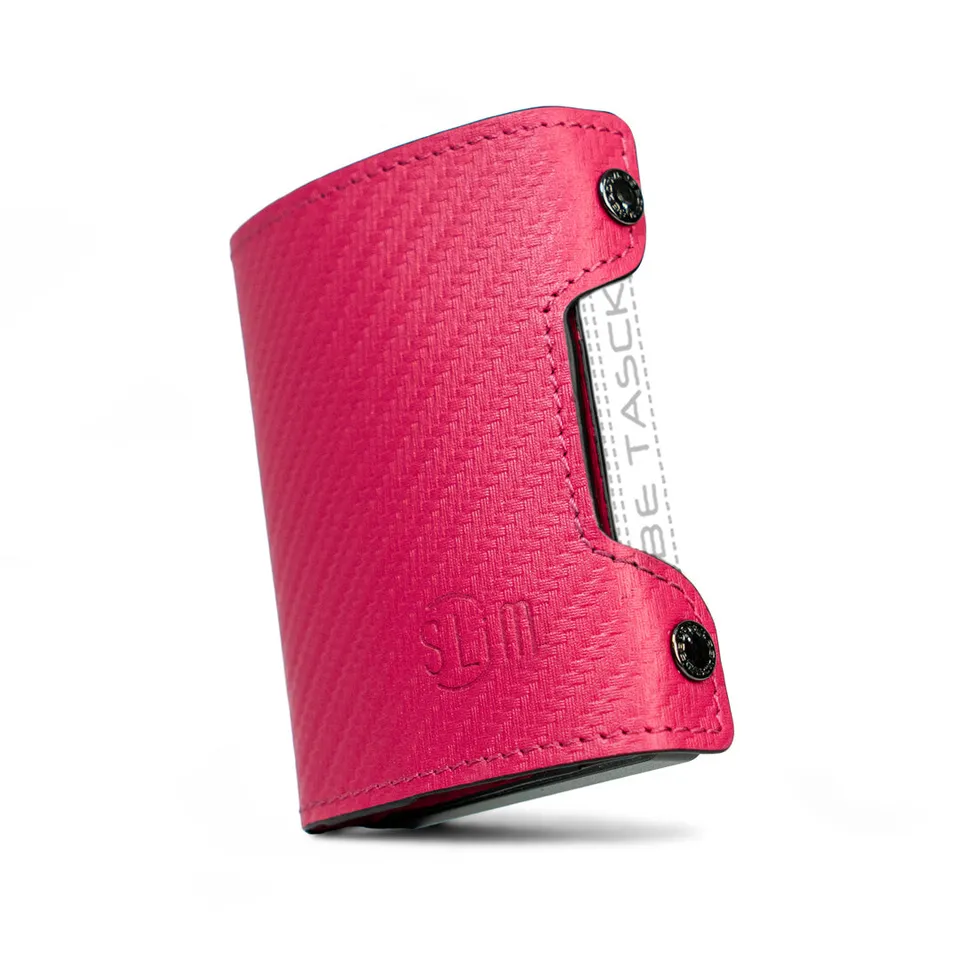 SLim Cover Pelle Be Tasck Carbon Fucsia cover portafoglio