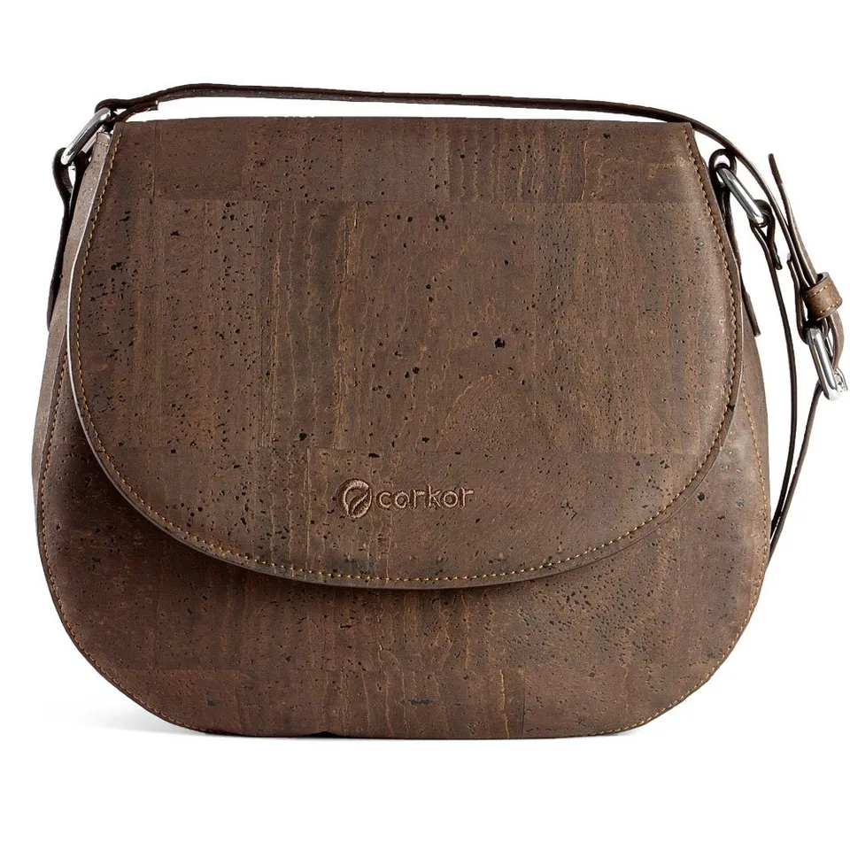 Corkor Bags Zaino Tracolla Sughero Vegano Marrone