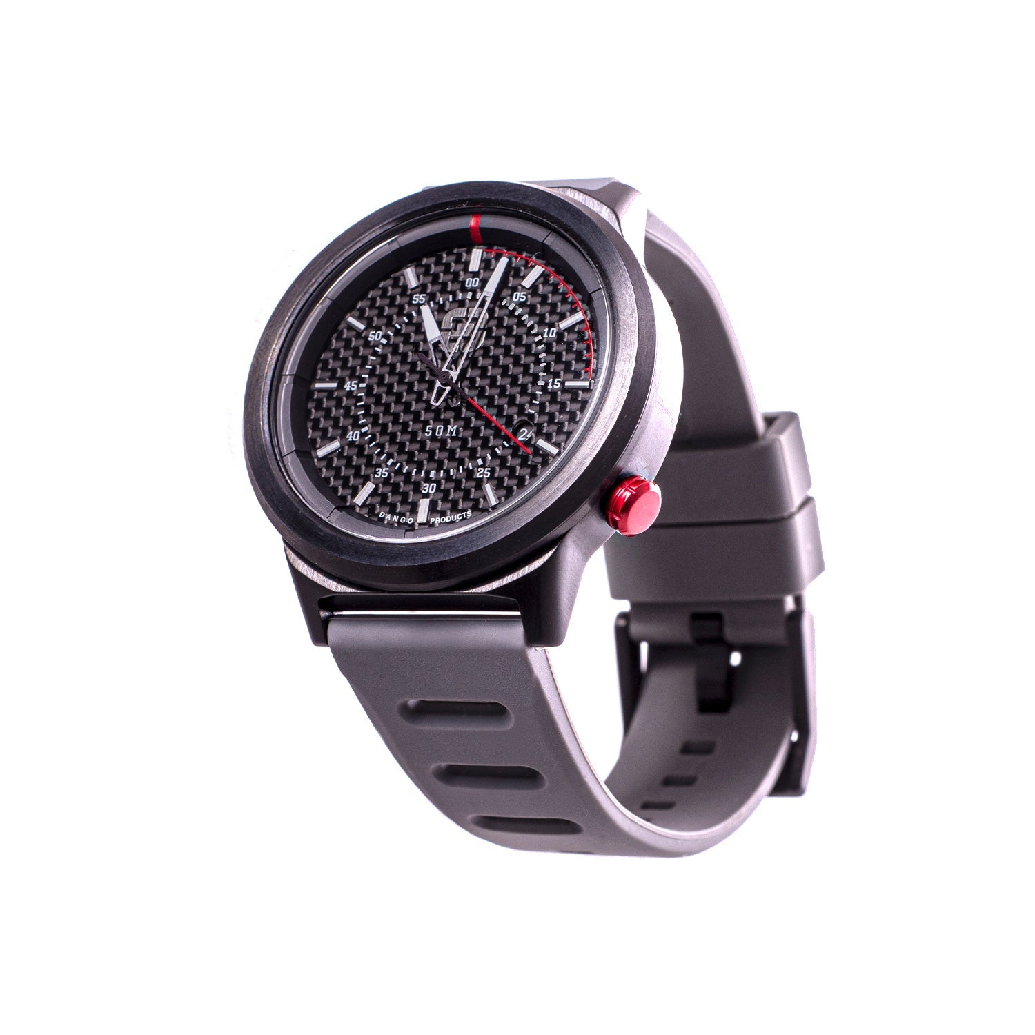 Dango R-Spec orologio carbonio 45mm cinturino rosso silicone
