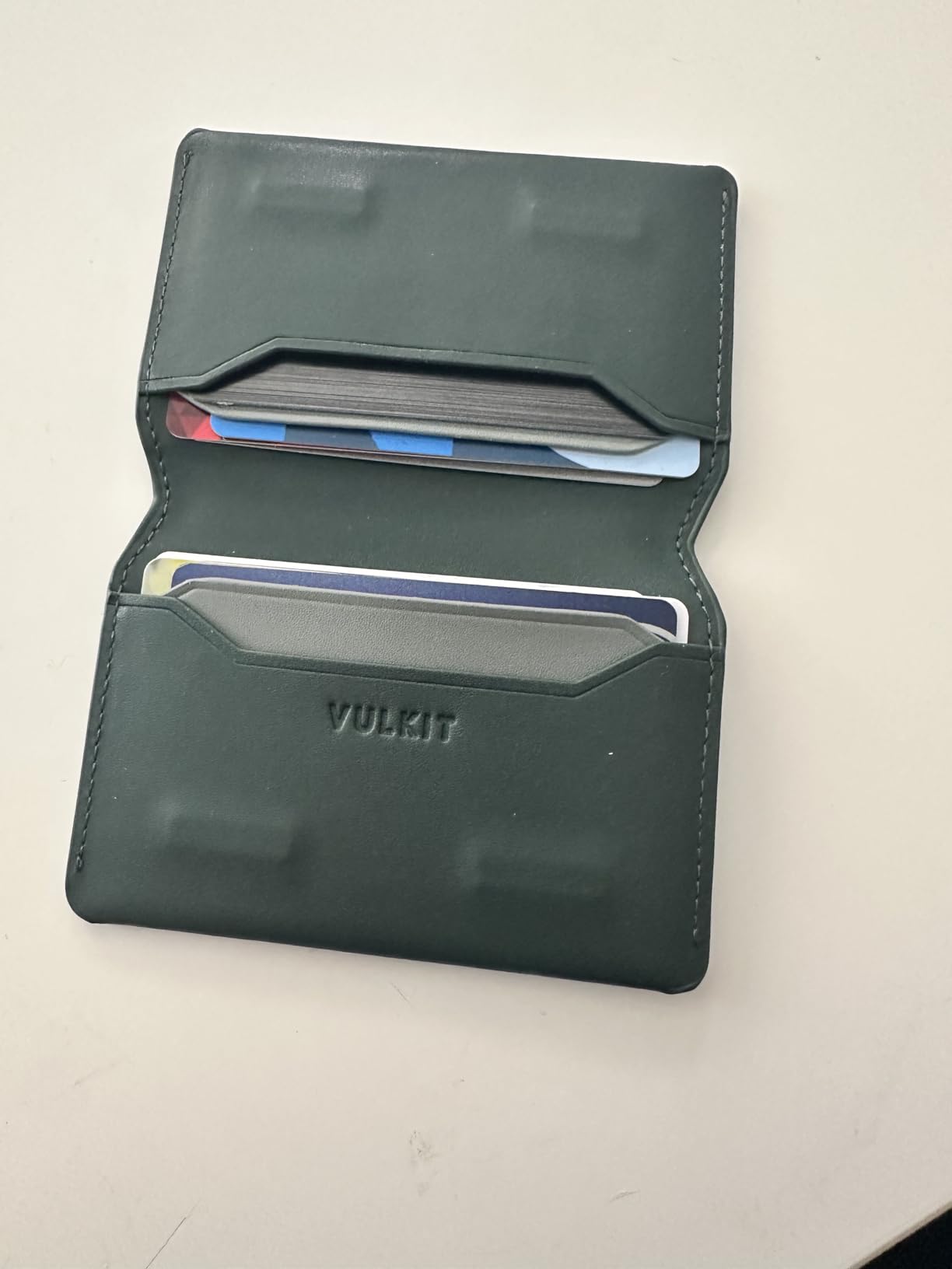 VULKIT VW122 Portacarte Pelle Nero RFID Slim