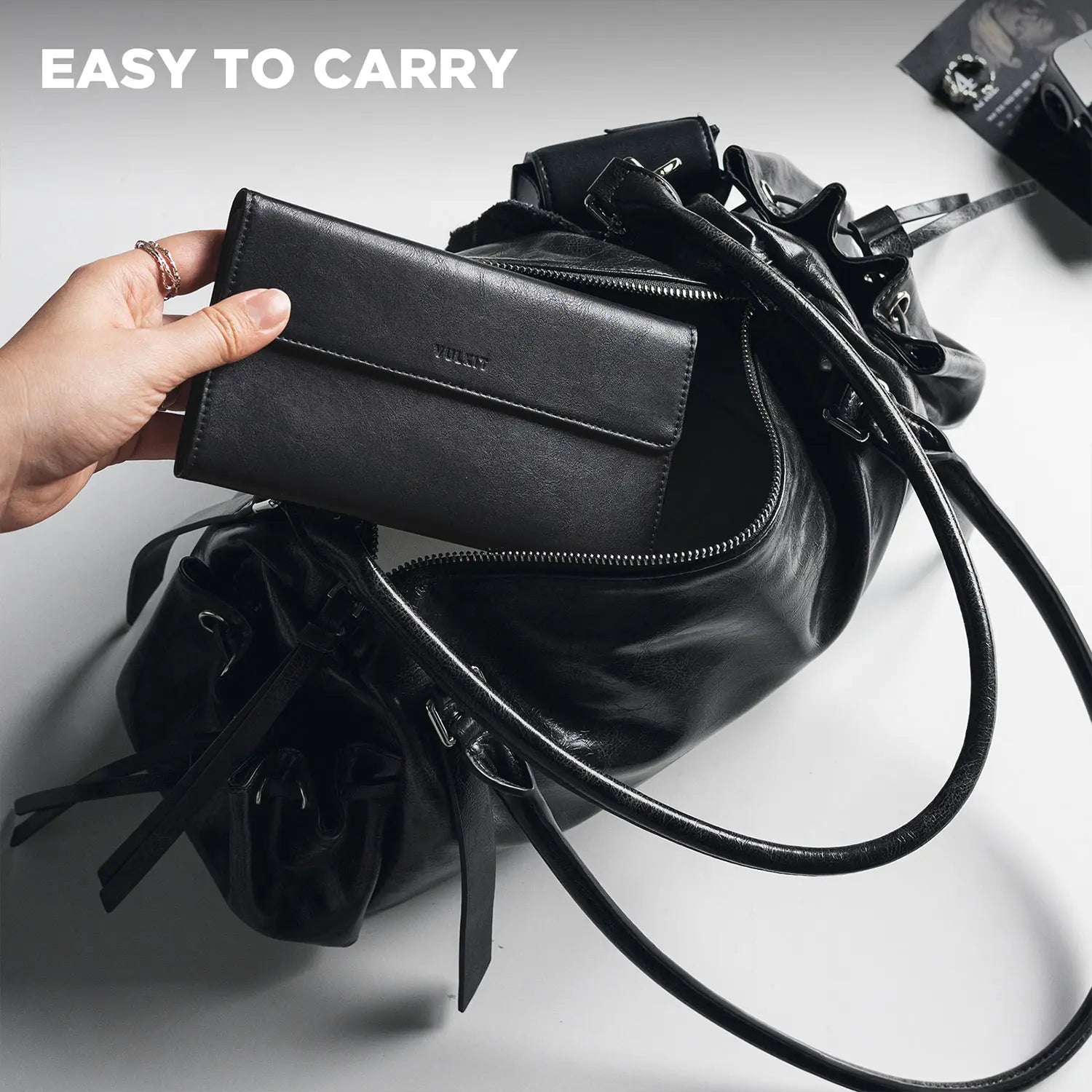 VULKIT Card Holders VW142 bustina nero chiusura magnetica