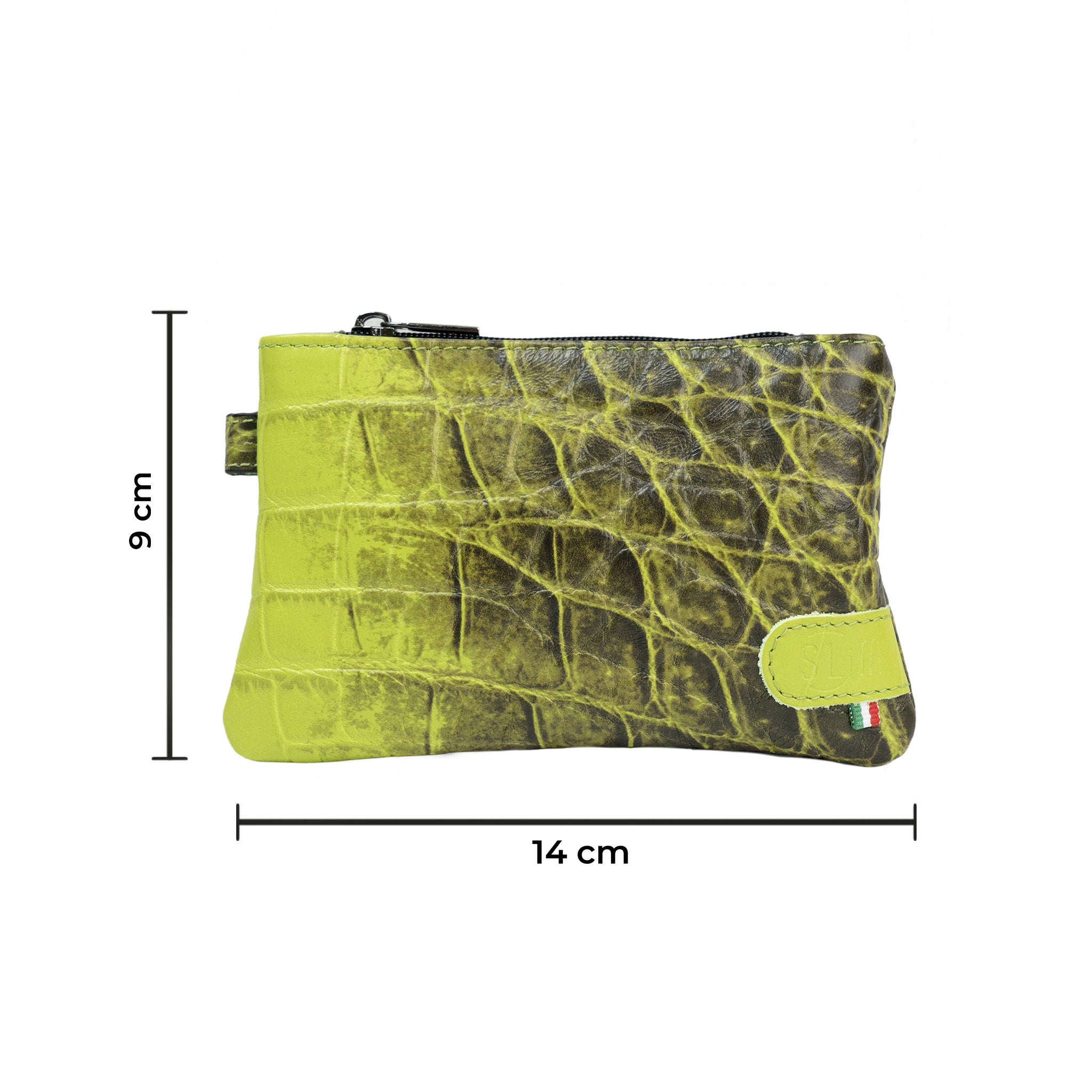 SLim Mini Pochette Cocco mini pochette verde pelle