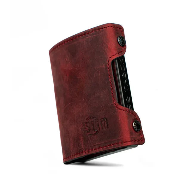 SLim Be Tasck Porta Carte Pelle Crazy Horse Rosso
