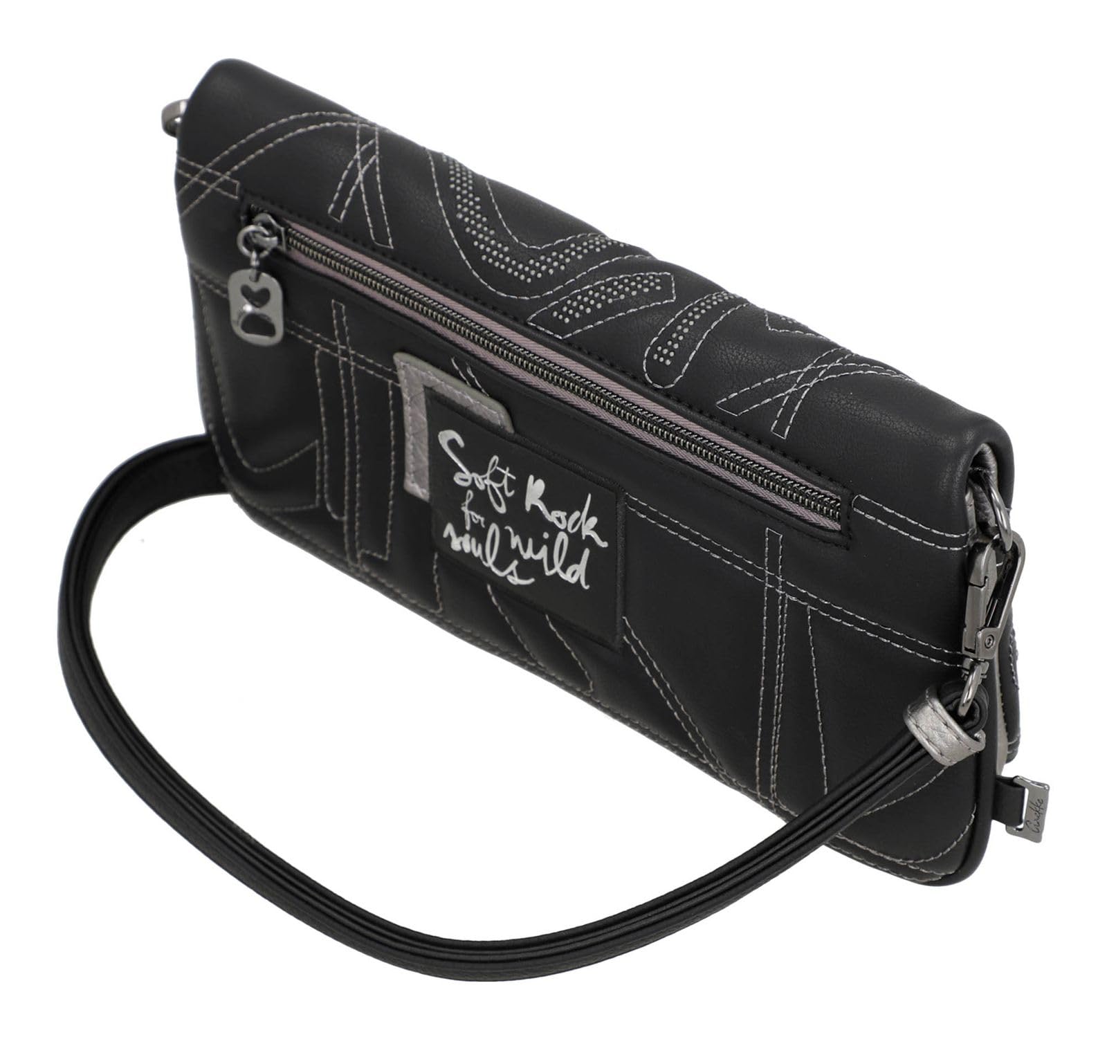 Anekke Iron Bandolera Borsa a Tracolla Nero 29 cm