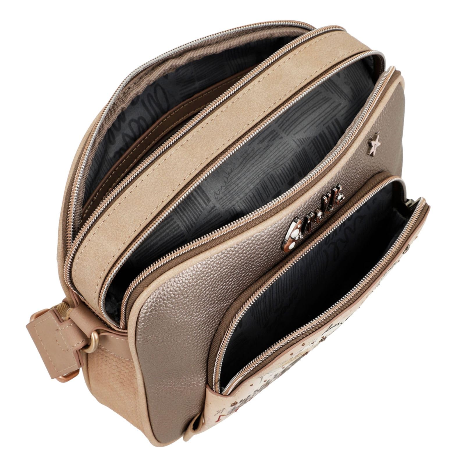 Anekke Hollywood Borsa Tracolla Donna 2 Scomparti Multicolor