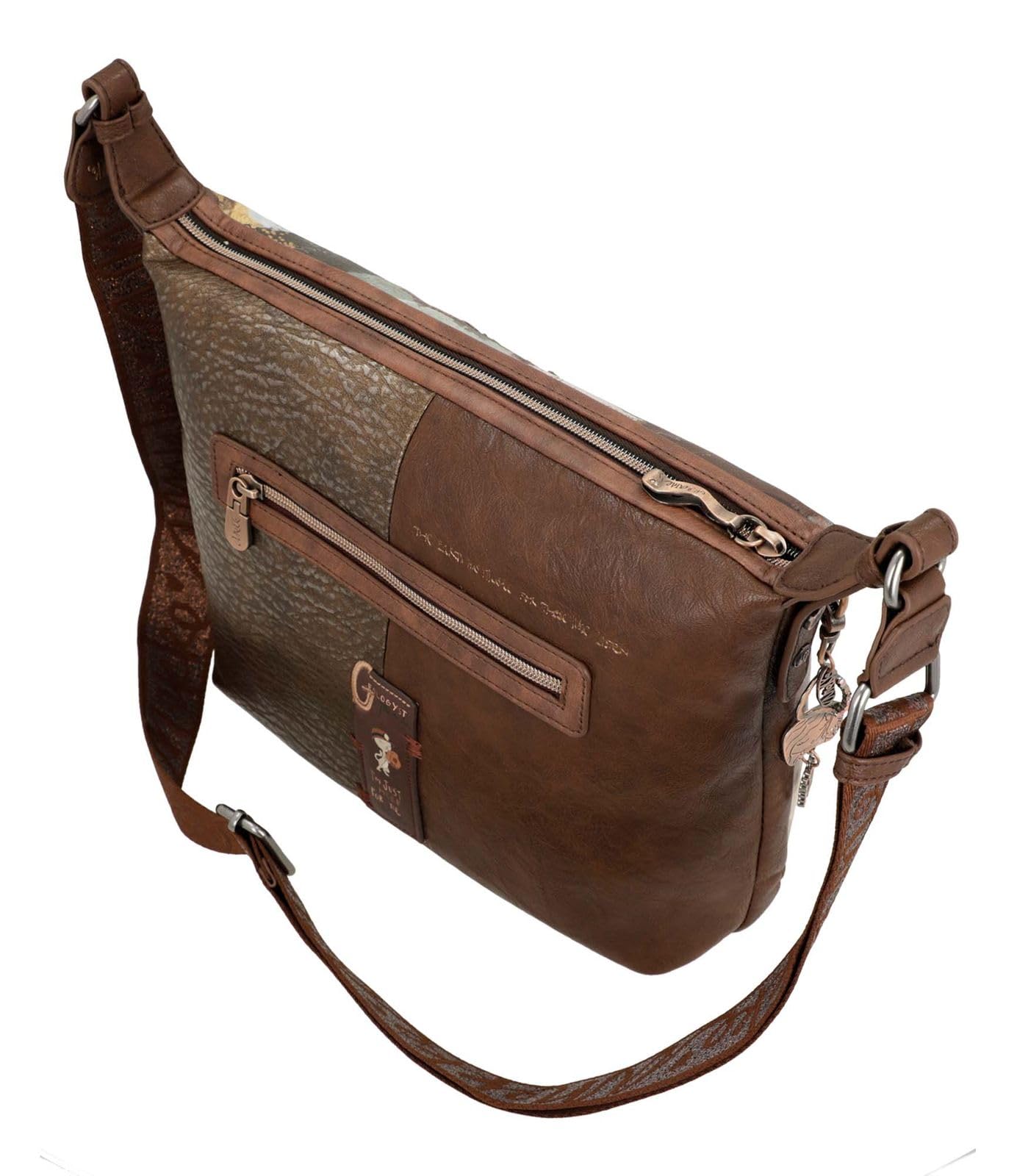 Anekke Outer borsa a tracolla grande ecopelle 27x24x10