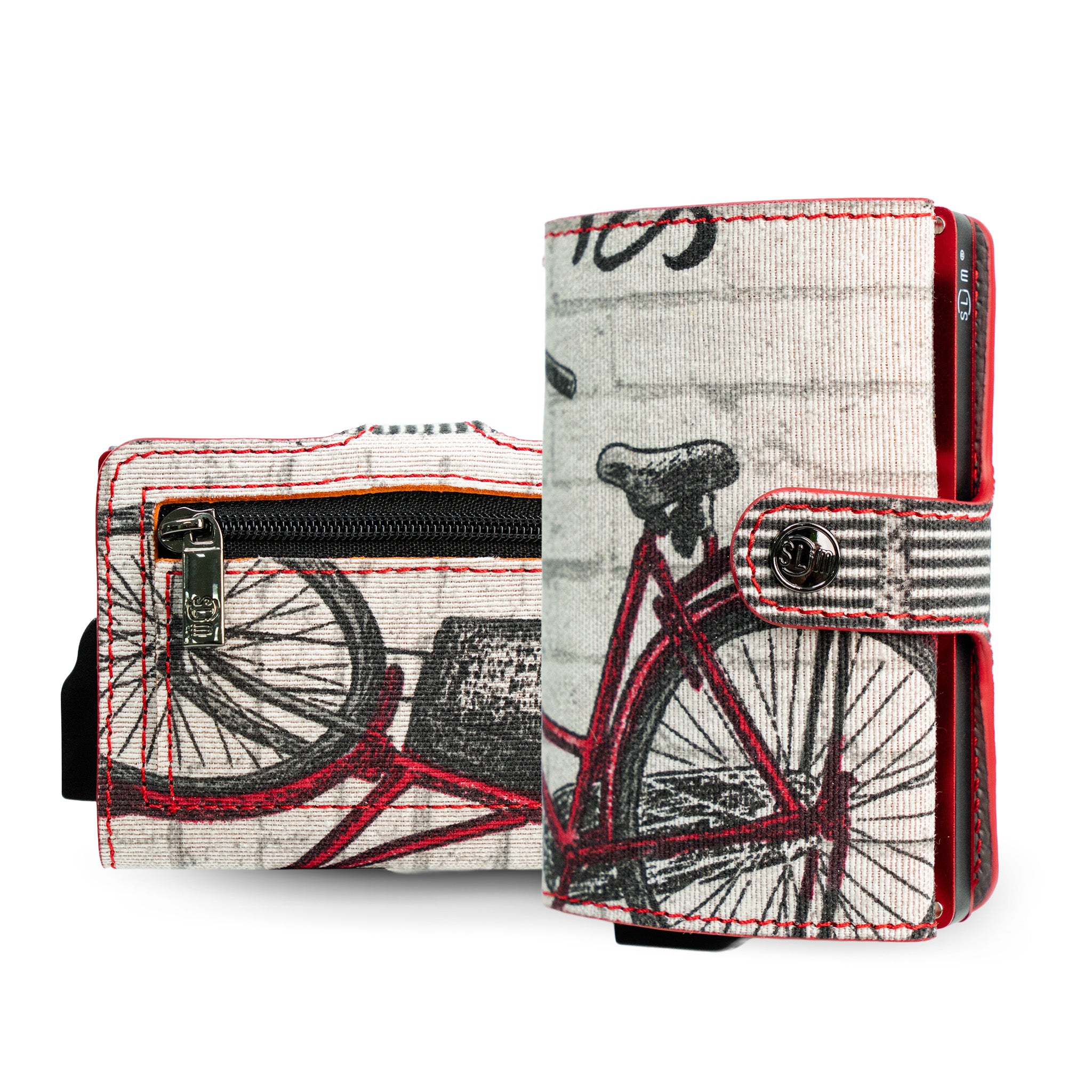 SLim Vera Pelle Dolce Vita Bici portafoglio Bici compatto RFID