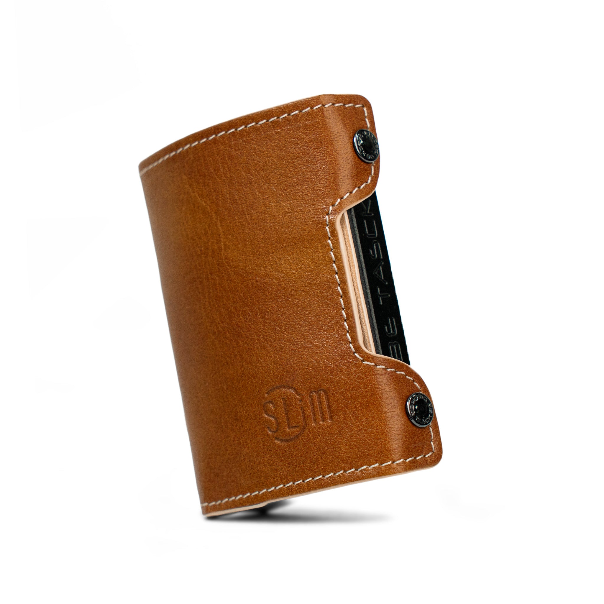 Be Tasck SLim Portacarte pelle concia vegetale cognac